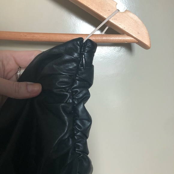 ARITZIA WILFRED Harlequin vegan leather ruched skirt, SZ 8 (fits like a 6) - Picture 4 of 6